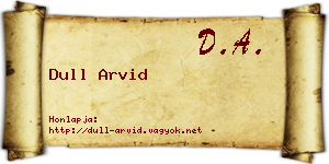 Dull Arvid névjegykártya